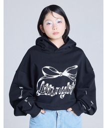 【RES】【Little sunny bite】short ribbon sweat hoodie