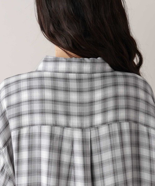 RAGEBLUE(レイジブルー)の「ルーズオンブレチェックシャツ(シャツ/ブラウス・レディース・ブラック/ピンク・FREE)」の14枚目の写真