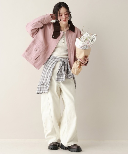 RAGEBLUE(レイジブルー)の「ルーズオンブレチェックシャツ(シャツ/ブラウス・レディース・ブラック/ピンク・FREE)」の18枚目の写真