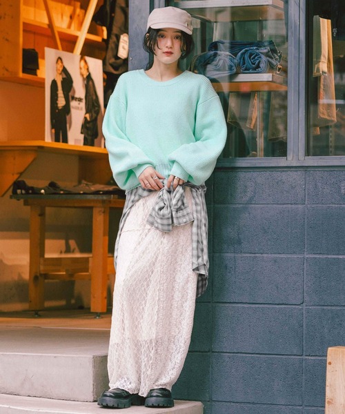 RAGEBLUE(レイジブルー)の「ルーズオンブレチェックシャツ(シャツ/ブラウス・レディース・ブラック/ピンク・FREE)」の21枚目の写真