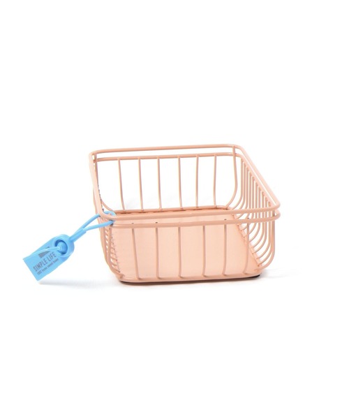studio CLIP（スタディオクリップ）の「カラフルワイヤーバスケット M（収納グッズ・レディース・ピンク・FREE）」の2枚目の写真