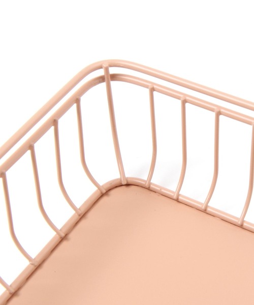 studio CLIP（スタディオクリップ）の「カラフルワイヤーバスケット M（収納グッズ・レディース・ピンク・FREE）」の7枚目の写真