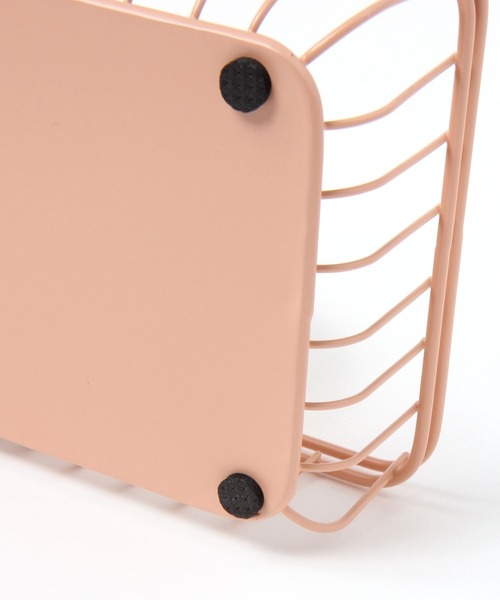 studio CLIP（スタディオクリップ）の「カラフルワイヤーバスケット M（収納グッズ・レディース・ピンク・FREE）」の8枚目の写真