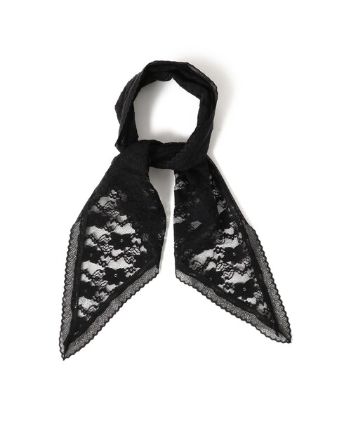 Ray BEAMS（レイビームス）の「レース スカーフ（バンダナ/スカーフ・レディース・ブラック/ホワイト・ONE SIZE）」の7枚目の写真