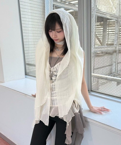 Never mind the XU / Chikashitsu+(ネバーマインド ザ エックスユー / チカシツプラス)の「【Nerd out XU】stone pendant / 【ナードアウトエックスユー】ストーンペンダントネックレス(ネックレス・メンズ・ブラック/シルバー・ONE SIZE)」の12枚目の写真