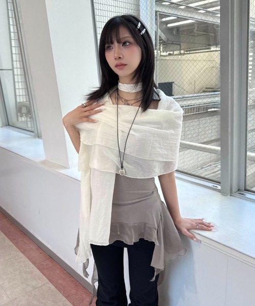 Never mind the XU / Chikashitsu+(ネバーマインド ザ エックスユー / チカシツプラス)の「【Nerd out XU】stone pendant / 【ナードアウトエックスユー】ストーンペンダントネックレス(ネックレス・メンズ・ブラック/シルバー・ONE SIZE)」の18枚目の写真