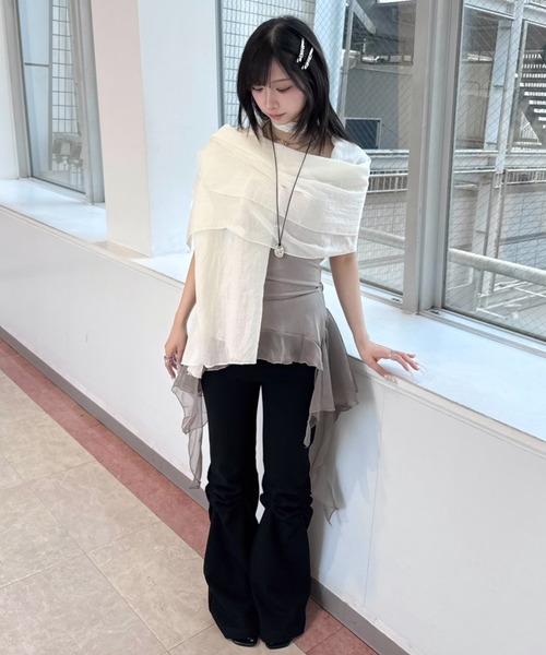 Never mind the XU / Chikashitsu+(ネバーマインド ザ エックスユー / チカシツプラス)の「【Nerd out XU】stone pendant / 【ナードアウトエックスユー】ストーンペンダントネックレス(ネックレス・メンズ・ブラック/シルバー・ONE SIZE)」の10枚目の写真