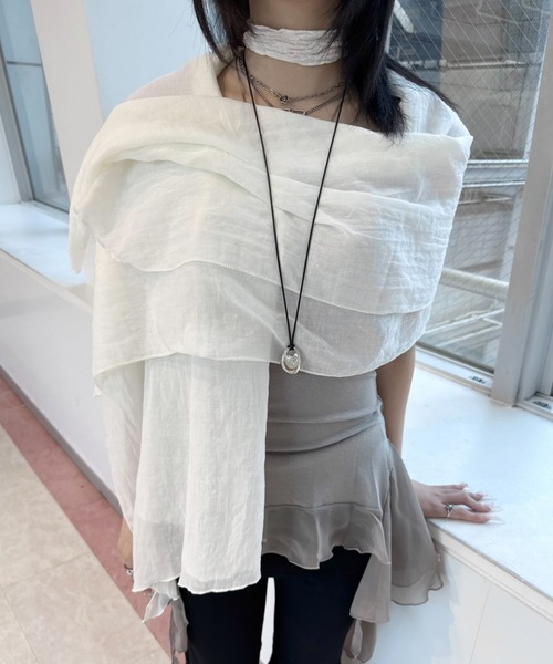 Never mind the XU / Chikashitsu+(ネバーマインド ザ エックスユー / チカシツプラス)の「【Nerd out XU】stone pendant / 【ナードアウトエックスユー】ストーンペンダントネックレス(ネックレス・メンズ・ブラック/シルバー・ONE SIZE)」の21枚目の写真