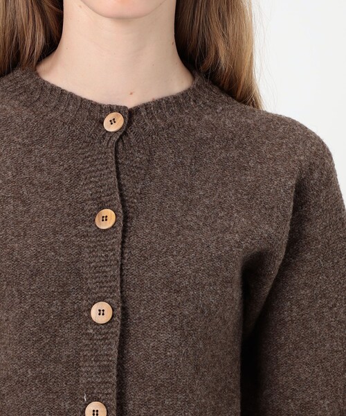 BASERANGE（ベースレンジ）の「BASERANGE TIER CARDIGAN（カーディガン/ボレロ・レディース・ホワイト/ダークブラウン・S）」の7枚目の写真