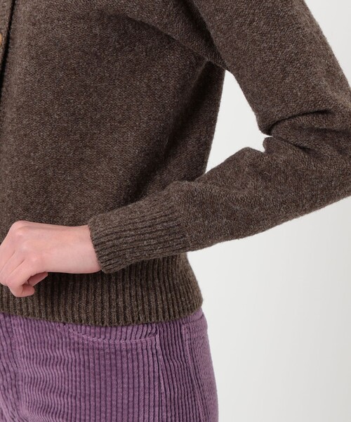 BASERANGE（ベースレンジ）の「BASERANGE TIER CARDIGAN（カーディガン/ボレロ・レディース・ホワイト/ダークブラウン・S）」の9枚目の写真