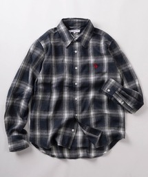 U.S. POLO ASSN.（ユーエスポロアッスン）の「【80】【U.S.POLO ASSN./ユーエス ポロアッスン】ワンポイントロゴ刺繍 レギュラーカラー チェックシャツ（シャツ/ブラウス）」