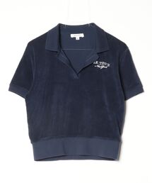 【美品】 スポーティー＆リッチ 半袖ポロシャツ ネイビー ブランド古着】SPORTY&RICH｜スポーティアンドリッチのポロシャツ