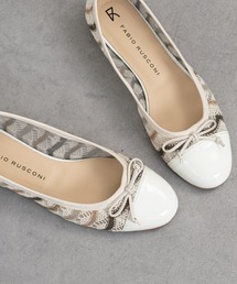 【FABIO RUSCONI】ラウンドトウチュールネットバレエ(F61515)