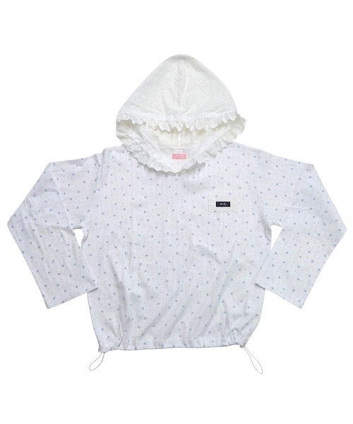 lilLilly（リルリリー）の「2wayレースフードワンピース（Tシャツ/カットソー・レディース・ピンク/ホワイト・FREE）」の14枚目の写真