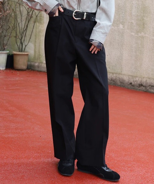 Jieda（ジエダ）の「【Jieda/ジエダ】ONE TUCK SLACKS（スラックス・メンズ・ブラック/グレー・1/2）」の2枚目の写真