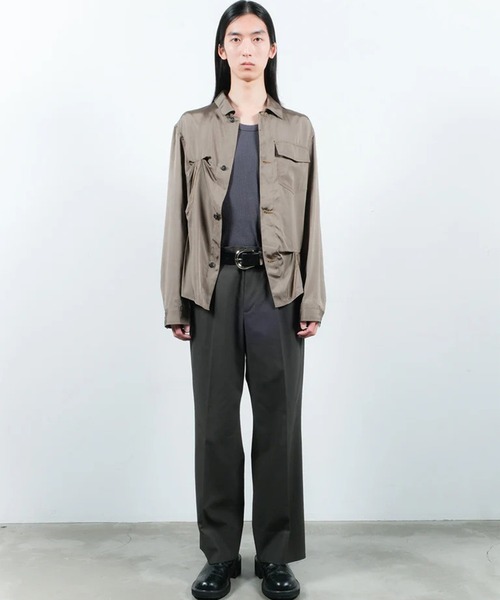 Jieda（ジエダ）の「【Jieda/ジエダ】ONE TUCK SLACKS（スラックス・メンズ・ブラック/グレー・1/2）」の3枚目の写真