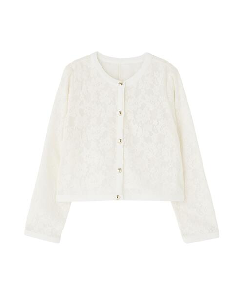 NATURAL BEAUTY BASIC(ナチュラルビューティーベーシック)の「◇レースブルゾン(ブルゾン・レディース・ブラック/オフホワイト・MEDIUM/SMALL)」の8枚目の写真