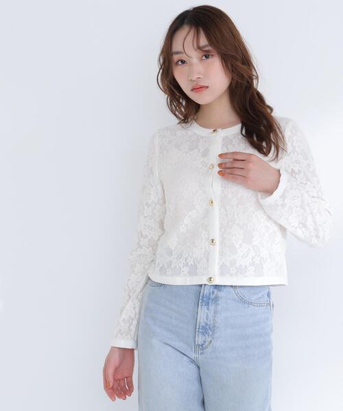 NATURAL BEAUTY BASIC(ナチュラルビューティーベーシック)の「◇レースブルゾン(ブルゾン・レディース・ブラック/オフホワイト・MEDIUM/SMALL)」の11枚目の写真