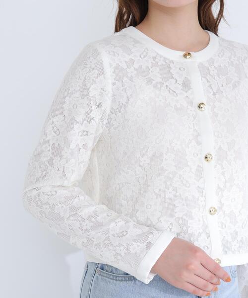 NATURAL BEAUTY BASIC(ナチュラルビューティーベーシック)の「◇レースブルゾン(ブルゾン・レディース・ブラック/オフホワイト・MEDIUM/SMALL)」の19枚目の写真