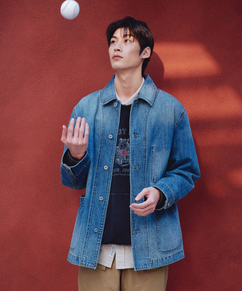 UNIFORM BRIDGE(ユニフォームブリッジ)の「denim coverall jacket indigo blue(デニムジャケット・メンズ・その他・SMALL/MEDIUM/LARGE/X-LARGE/XX-LARGE)」の1枚目の写真