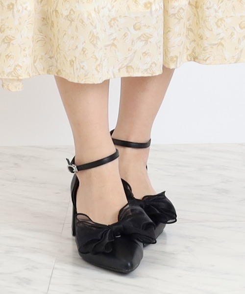 ASTORIA ODIER（アストリアオディール）の「リボンセパレートパンプス（パンプス・レディース・アイボリー/ブラック・SMALL/MEDIUM/LARGE）」の6枚目の写真