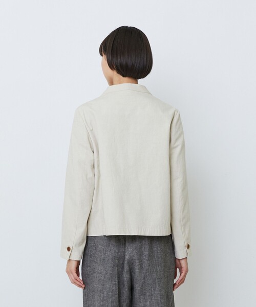 LOISIR(ロワズィール)の「グランジコットンポプリンノーカラージャケット(ノーカラージャケット・レディース・ベージュ/ブラウン・FREE)」の16枚目の写真