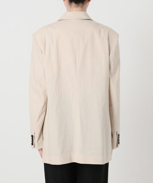 VERMEIL par iena（ヴェルメイユパーイエナ）の「Clean Linen Flex ジャケット（テーラードジャケット・レディース・ベージュ/キャメル・38/36）」の10枚目の写真