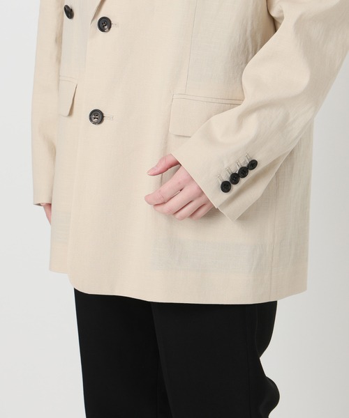 VERMEIL par iena（ヴェルメイユパーイエナ）の「Clean Linen Flex ジャケット（テーラードジャケット・レディース・ベージュ/キャメル・38/36）」の13枚目の写真