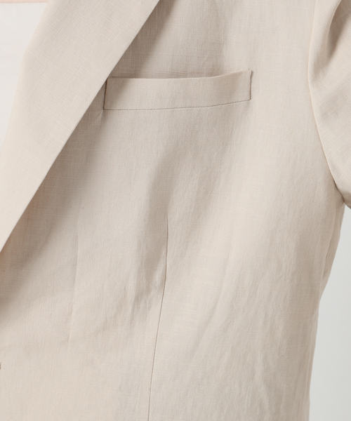 VERMEIL par iena（ヴェルメイユパーイエナ）の「Clean Linen Flex ジャケット（テーラードジャケット・レディース・ベージュ/キャメル・38/36）」の15枚目の写真