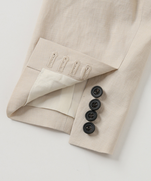 VERMEIL par iena（ヴェルメイユパーイエナ）の「Clean Linen Flex ジャケット（テーラードジャケット・レディース・ベージュ/キャメル・38/36）」の16枚目の写真