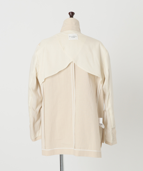 VERMEIL par iena（ヴェルメイユパーイエナ）の「Clean Linen Flex ジャケット（テーラードジャケット・レディース・ベージュ/キャメル・38/36）」の18枚目の写真