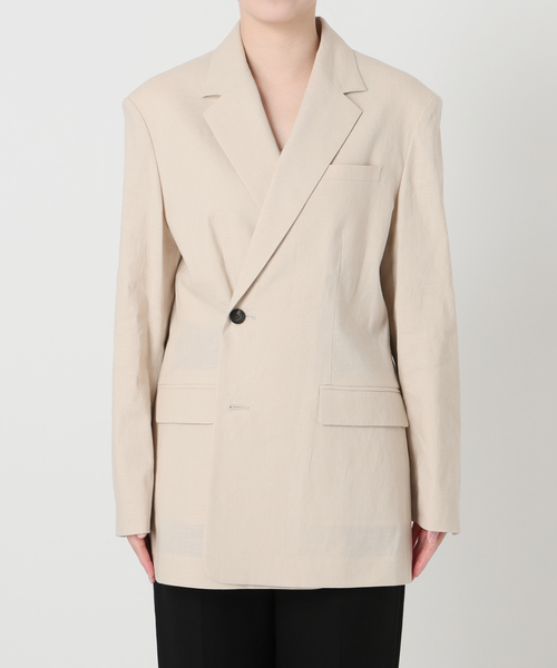 VERMEIL par iena（ヴェルメイユパーイエナ）の「Clean Linen Flex ジャケット（テーラードジャケット・レディース・ベージュ/キャメル・38/36）」の19枚目の写真
