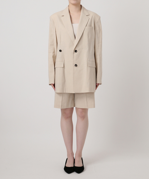 VERMEIL par iena（ヴェルメイユパーイエナ）の「Clean Linen Flex ジャケット（テーラードジャケット・レディース・ベージュ/キャメル・38/36）」の20枚目の写真