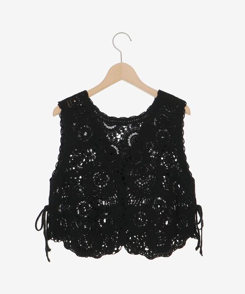 le.coeur blanc（ルクールブラン）の「TORRAZZO DONNAクロシェレースベスト（ベスト・レディース・アイボリー/ブラック・38）」の22枚目の写真