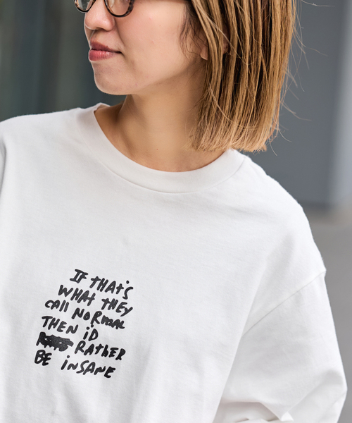 FRAMeWORK(フレームワーク)の「JANE SMITH/ジェーンスミス jay tanju BE INSANE ss tシャツ(Tシャツ/カットソー・レディース・レッド/ホワイト・FREE)」の7枚目の写真