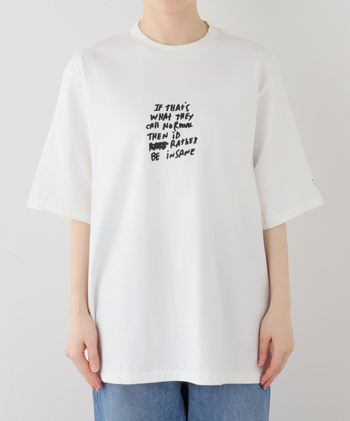 FRAMeWORK(フレームワーク)の「JANE SMITH/ジェーンスミス jay tanju BE INSANE ss tシャツ(Tシャツ/カットソー・レディース・レッド/ホワイト・FREE)」の13枚目の写真