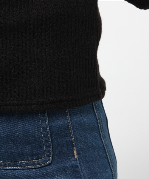 mystic（ミスティック）の「【mystic】テレコボトルネックプルオーバー（ニット/セーター・レディース・オフホワイト/キャメル/ブラック/ピンク/グレー・ﾌﾘ-）」の10枚目の写真