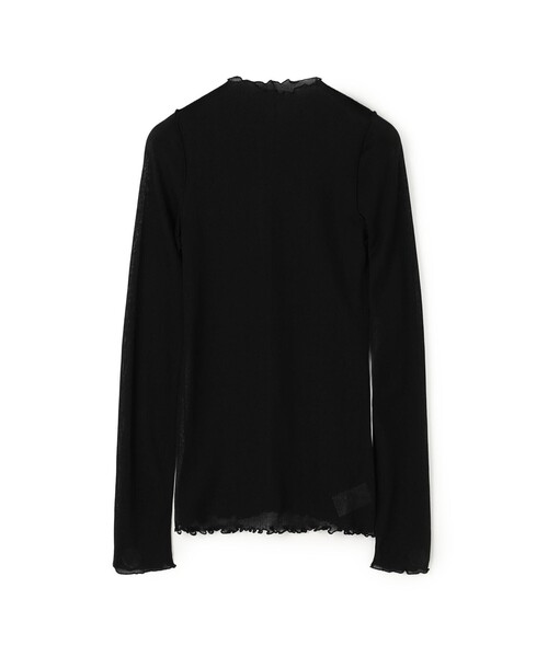 HAKUJI(ハクジ)の「HAKUJI シアーリブ ボトルネックプルオーバー(Tシャツ/カットソー・レディース・ブラック/ホワイト・FREE)」の2枚目の写真
