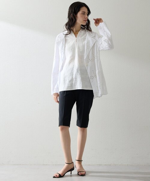 Whim Gazette(ウィムガゼット)の「レースジャケット(テーラードジャケット・レディース・オフホワイト/チャコールグレー・FREE)」の16枚目の写真