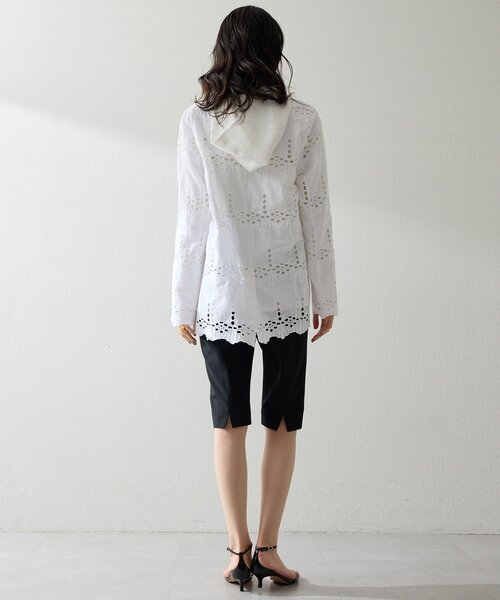 Whim Gazette(ウィムガゼット)の「レースジャケット(テーラードジャケット・レディース・オフホワイト/チャコールグレー・FREE)」の11枚目の写真