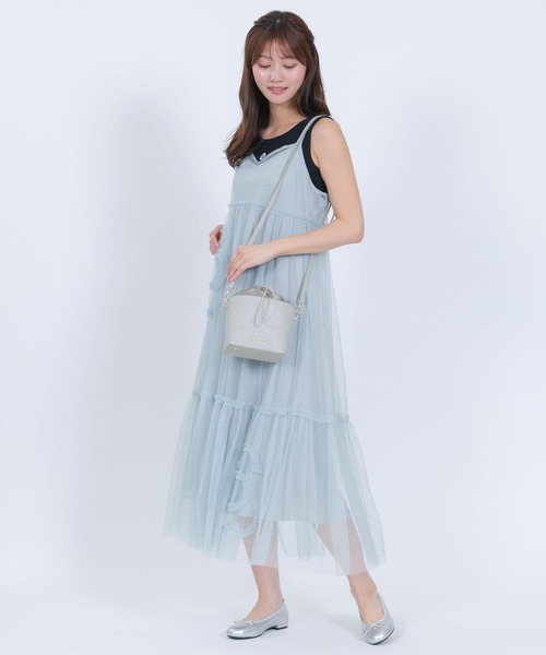 MARY QUANT（マリークワント）の「シンプルエンボスデイジー ドロストショルダー（ショルダーバッグ・レディース・ベージュ/ライトブルー/ブラック・FREE）」の14枚目の写真