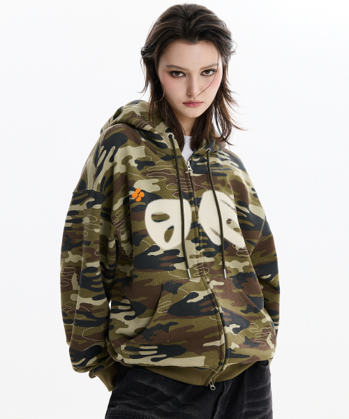 HOODHOOD(フッドフッド)の「エイリアン フードジップアップカモ(パーカー・レディース・その他・1/2)」の4枚目の写真