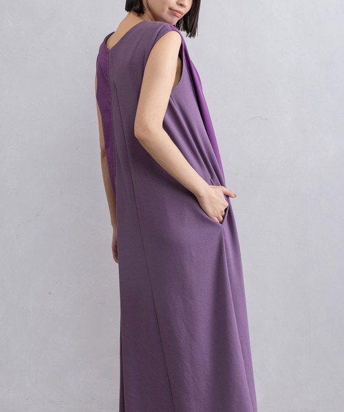 MARECHAL TERRE（マルシャルテル）の「クロスタックワンピース（ワンピース・レディース・ブラック/ライトカーキ/パープル・MEDIUM）」の16枚目の写真