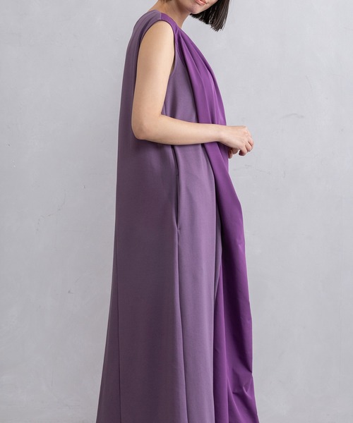 MARECHAL TERRE（マルシャルテル）の「クロスタックワンピース（ワンピース・レディース・ブラック/ライトカーキ/パープル・MEDIUM）」の17枚目の写真