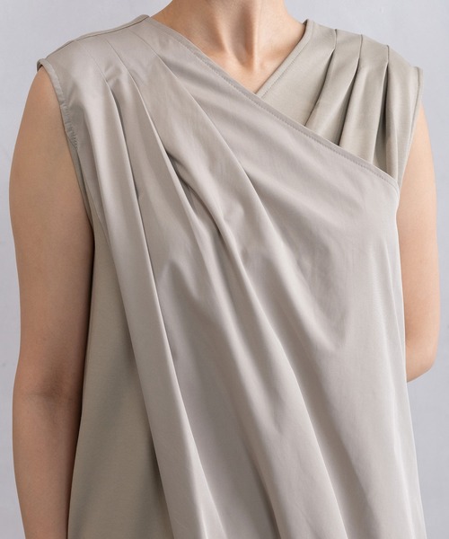 MARECHAL TERRE（マルシャルテル）の「クロスタックワンピース（ワンピース・レディース・ブラック/ライトカーキ/パープル・MEDIUM）」の5枚目の写真