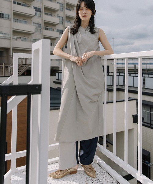 MARECHAL TERRE（マルシャルテル）の「クロスタックワンピース（ワンピース・レディース・ブラック/ライトカーキ/パープル・MEDIUM）」の20枚目の写真