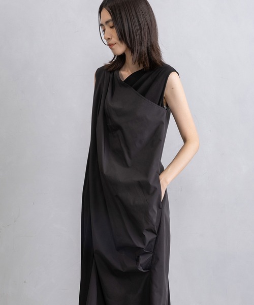 MARECHAL TERRE（マルシャルテル）の「クロスタックワンピース（ワンピース・レディース・ブラック/ライトカーキ/パープル・MEDIUM）」の10枚目の写真