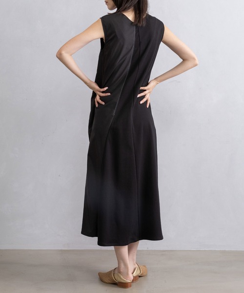 MARECHAL TERRE（マルシャルテル）の「クロスタックワンピース（ワンピース・レディース・ブラック/ライトカーキ/パープル・MEDIUM）」の12枚目の写真