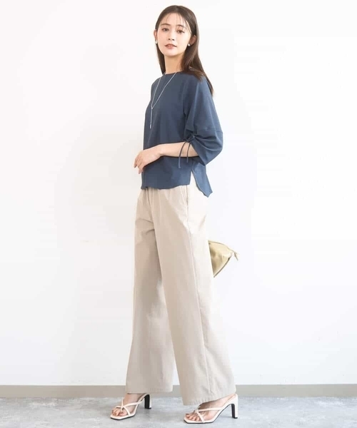 MK MICHEL KLEIN(エムケーミッシェルクラン)の「ドロストスリーブデザインカットソー/洗える(Tシャツ/カットソー・レディース・ホワイト/モスグリーン/イエロー・38)」の17枚目の写真