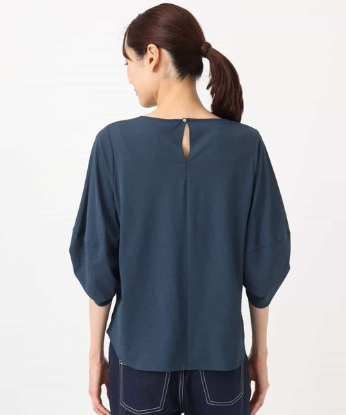 MK MICHEL KLEIN(エムケーミッシェルクラン)の「ドロストスリーブデザインカットソー/洗える(Tシャツ/カットソー・レディース・ホワイト/モスグリーン/イエロー・38)」の8枚目の写真